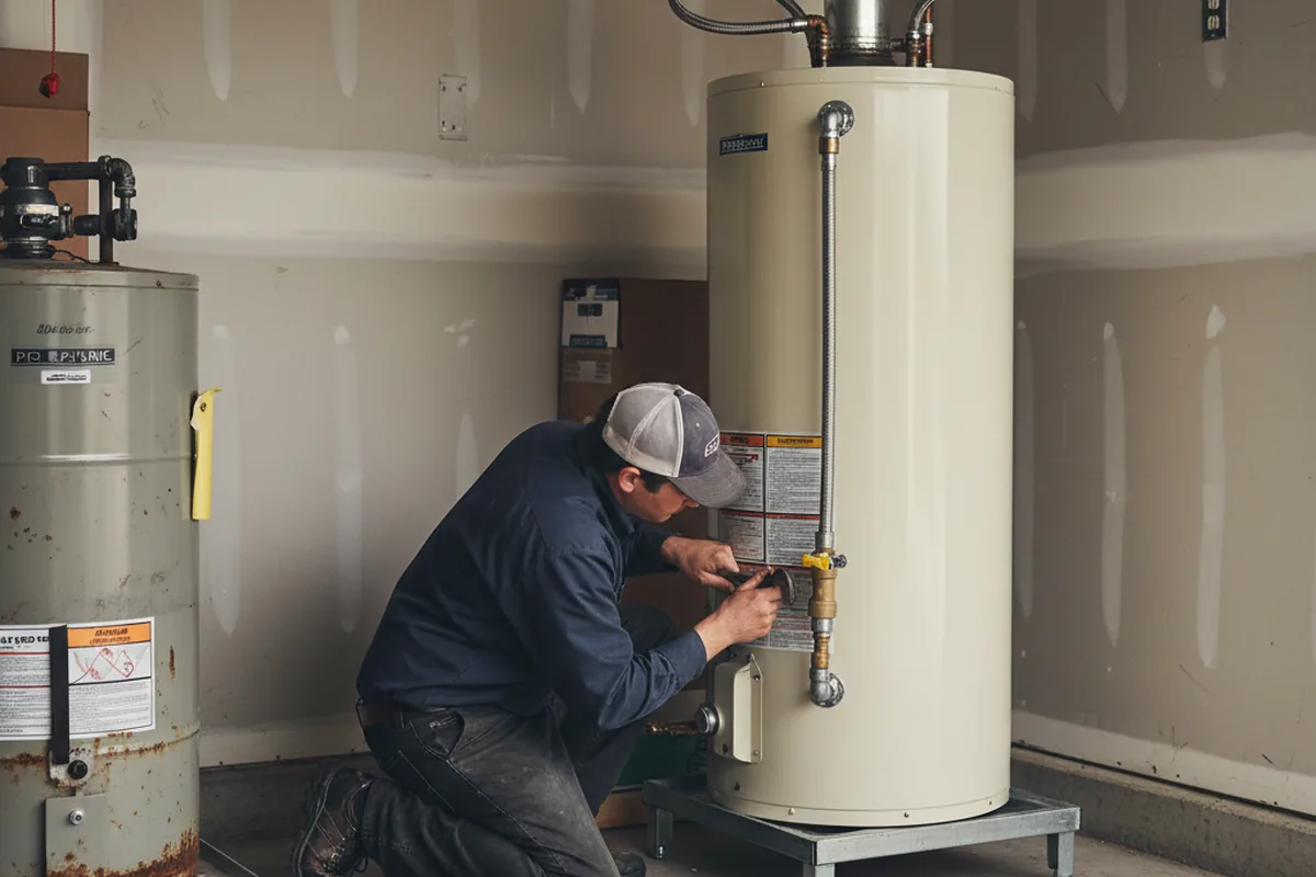 Water heater and shutoff valve replacement in Oneonta