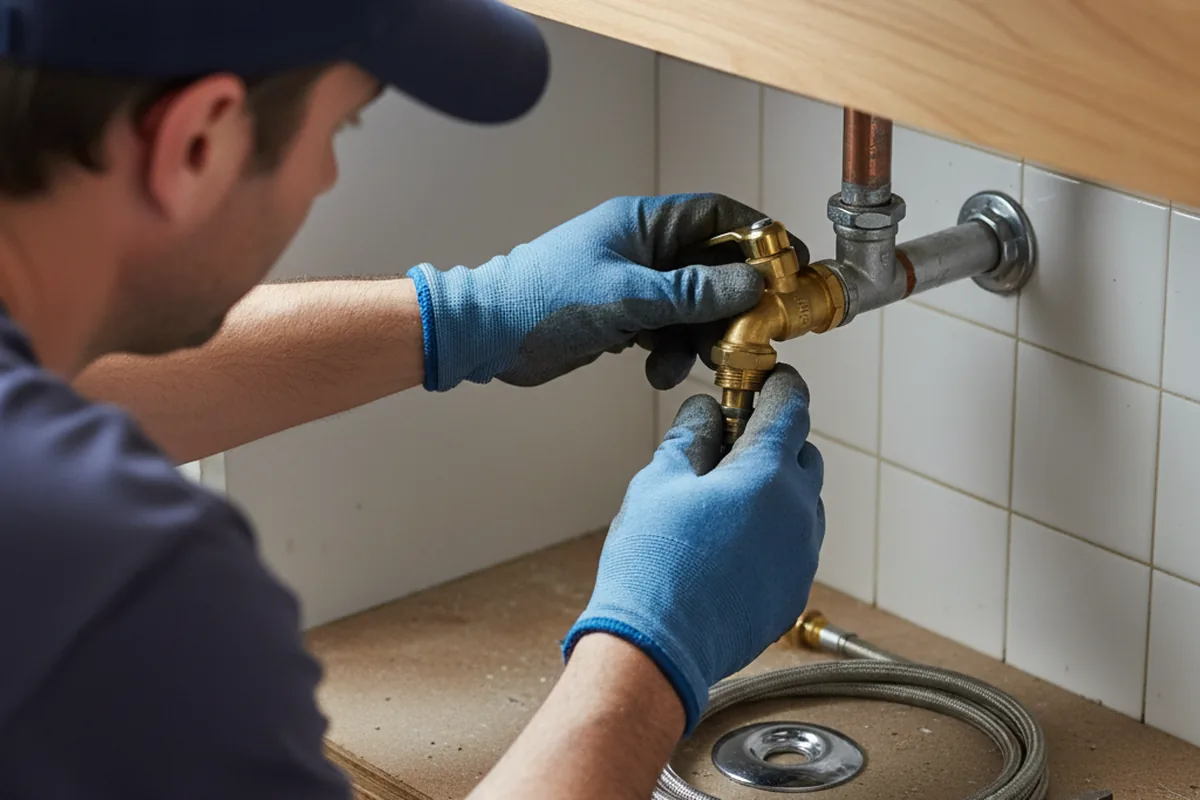 Shutoff valve and fitting work during Emergency Plumbing in Oneonta